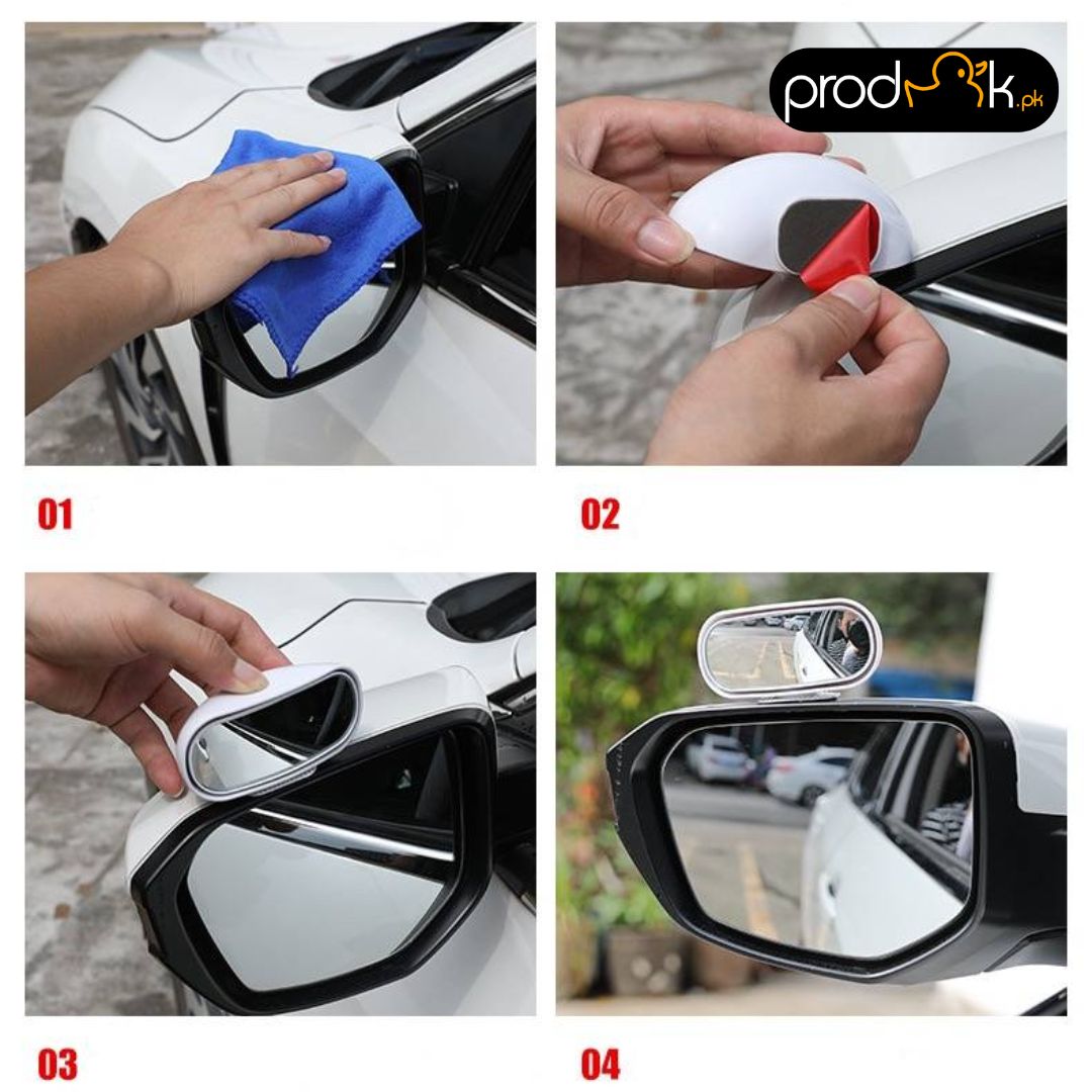 Universal Car Mirror 360° Adjustable Wide Angle Side Rear Mirror