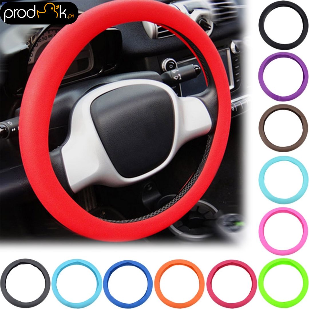 Leather Texture Car Auto Silicone Steering Wheel Glove Cover Soft Multi Color