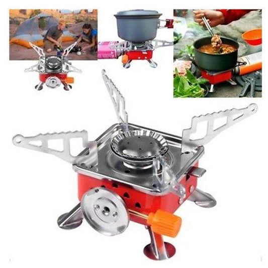 GAS POWERED PORTABLE STOVE + 1 GAS REFILL