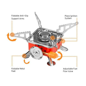 GAS POWERED PORTABLE STOVE + 1 GAS REFILL